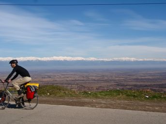 While the mountains were ever present on the horizon, it was not often that we ventured into them. The Greater and Lesser Caucasus ranges sandwich the fertile valleys of Georgia and Azerbaijan, giving us fresh produce and good wine, and (mostly) snow-free roads.